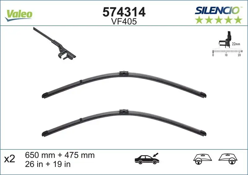 VALEO 574314 Silecek Süpürgesi (Takım) 3M51S17528AA