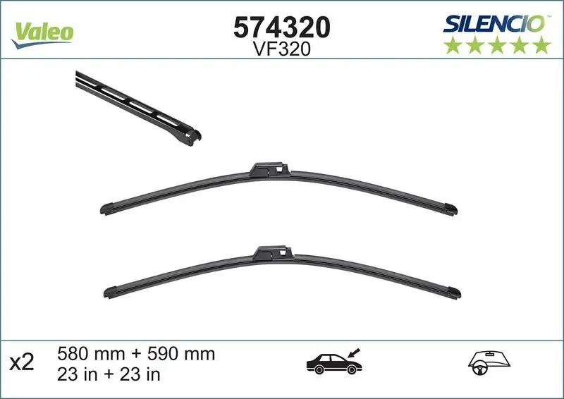 VALEO 574320 Silecek Süpürgesi (Takım) 4E0998002