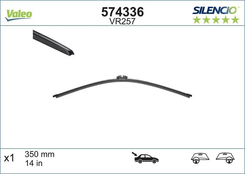 VALEO 574336 Arka Silecek Süpürgesi