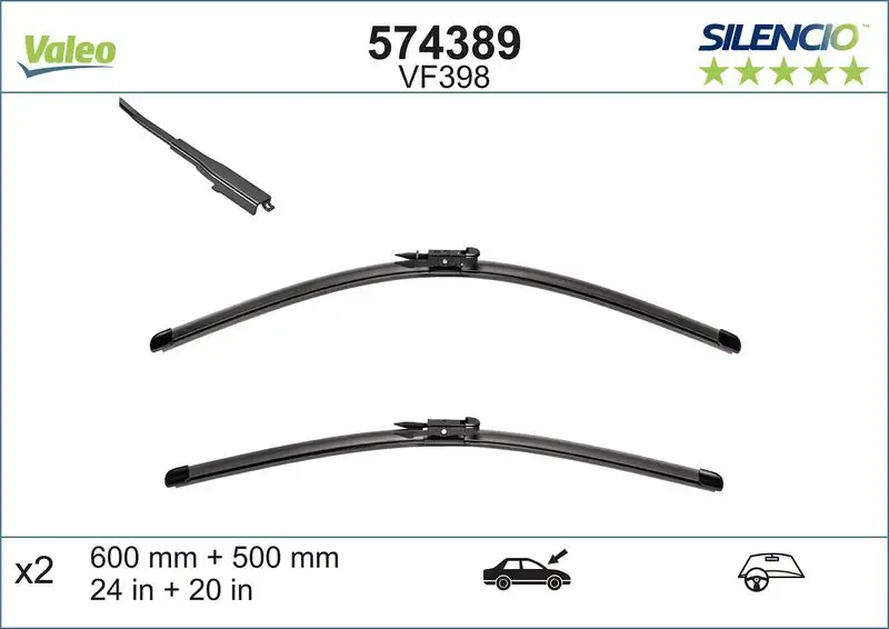 VALEO 574389 Silecek Süpürgesi (Takım)