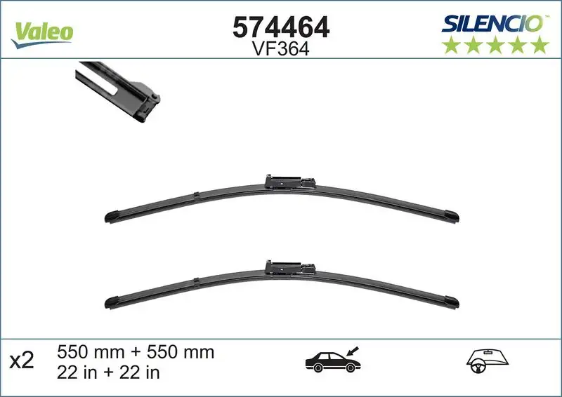 VALEO 574464 Silecek Süpürgesi (Takım) 4F1955426C