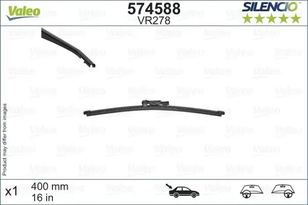 VALEO 574588 Arka Silecek Süpürgesi