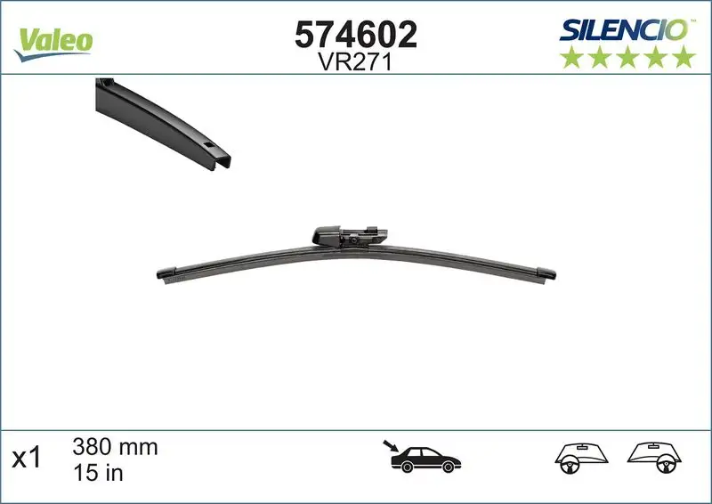 VALEO 574602 Arka Silecek Süpürgesi