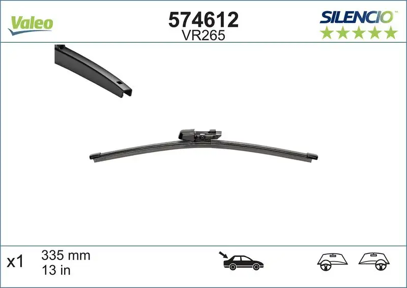 VALEO 574612 Arka Silecek Süpürgesi