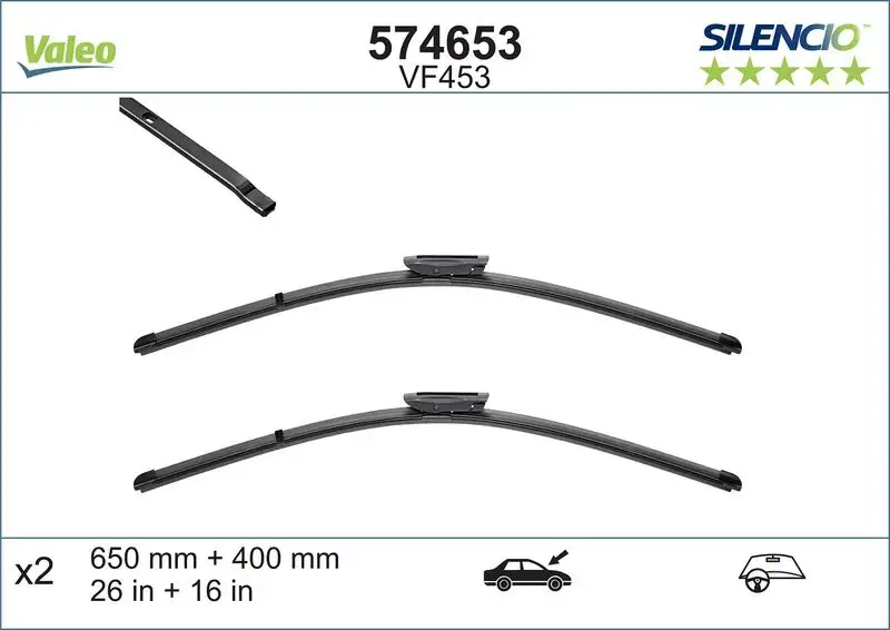 VALEO 574653 Silecek Süpürgesi (Takım)