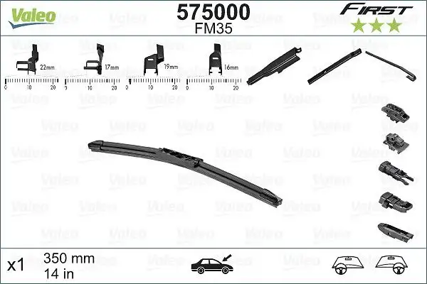 VALEO 575000 Silecek Süpürgesi (Tek) 288904685R