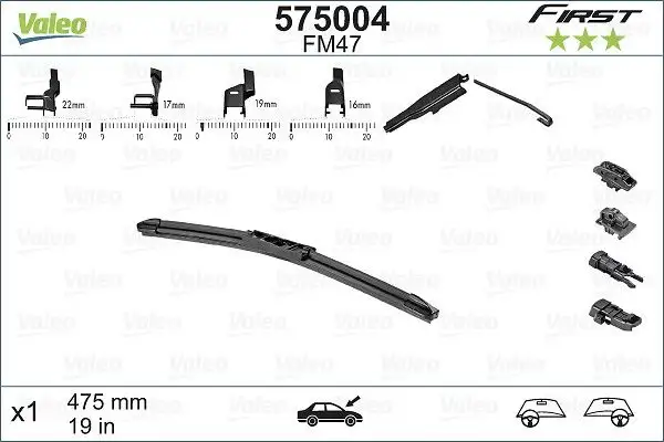VALEO 575004 Silecek Süpürgesi (Tek)