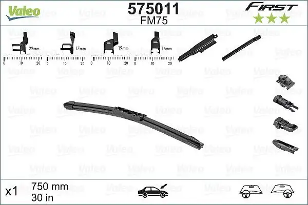 VALEO 575011 Silecek Süpürgesi (Tek)