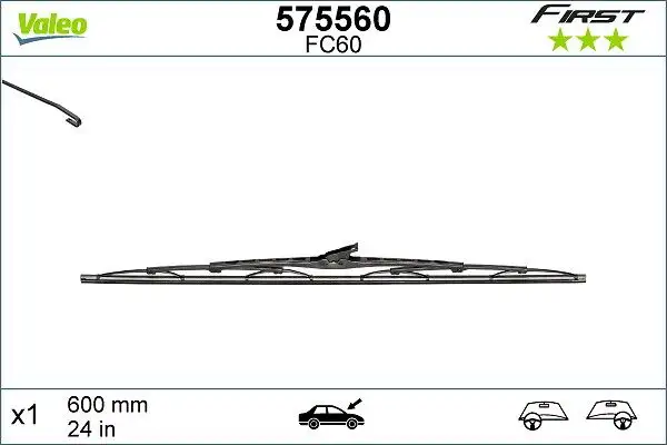 VALEO 575560 Silecek Süpürgesi (Tek)
