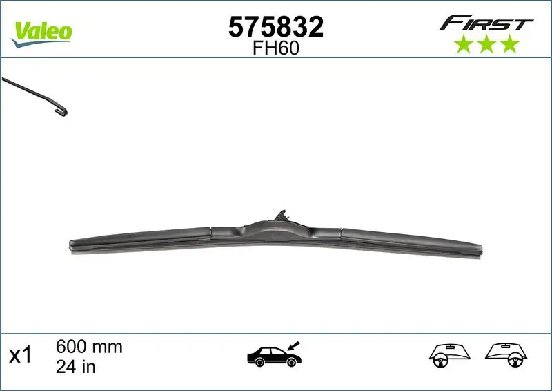 VALEO 575832 Silecek Süpürgesi (Tek)