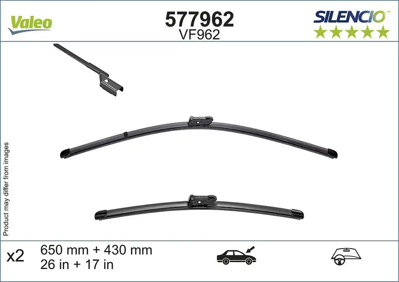 VALEO 577962 Silecek Süpürgesi (Takım)