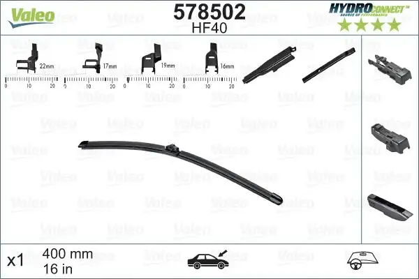 VALEO 578502 Silecek Süpürgesi (Tek)