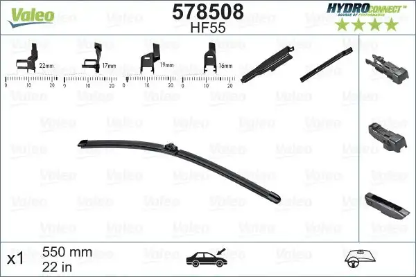 VALEO 578508 Silecek Süpürgesi (Tek)
