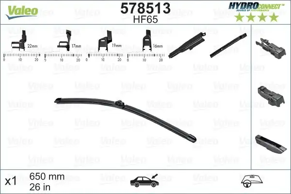 VALEO 578513 Silecek Süpürgesi (Tek)