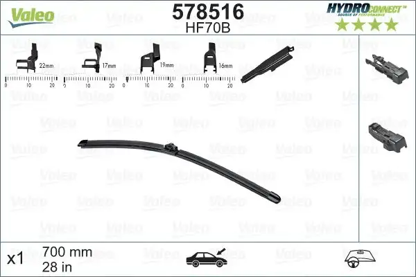VALEO 578516 Silecek Süpürgesi (Tek)