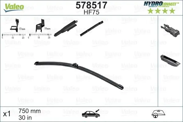 VALEO 578517 Silecek Süpürgesi (Tek)