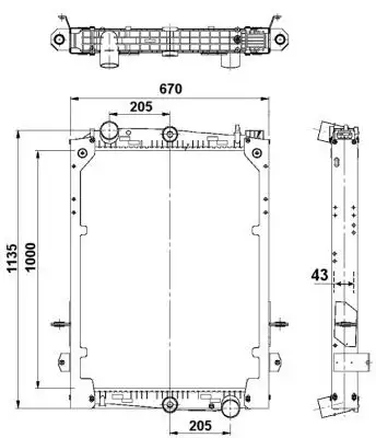 NRF 58280 Radyatör 1432145
