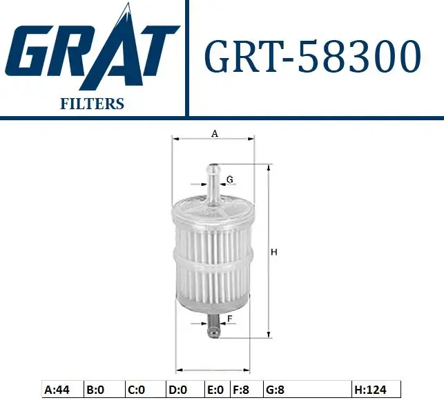 GRAT 58300 Yakıt Filtresi 5000031168