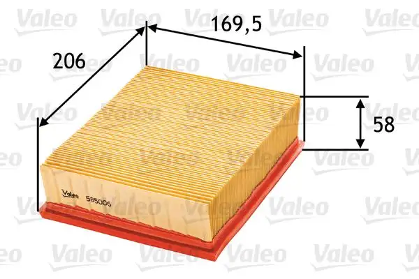 VALEO 585006 Hava Filtresi 1444J3
