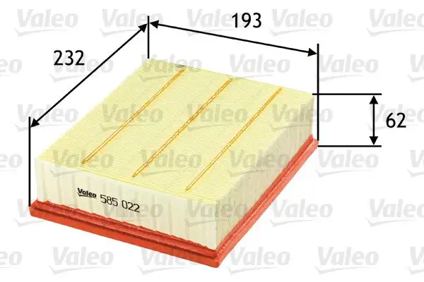 VALEO 585022 Hava Filtresi