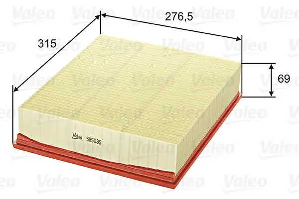 VALEO 585036 Hava Filtresi