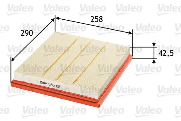 VALEO 585159 Hava Filtresi 834647