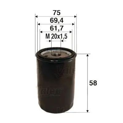 VALEO 586050 Yağ Filtresi
