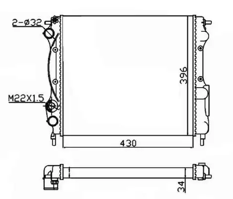 NRF 58934A Radyatör 8660000455