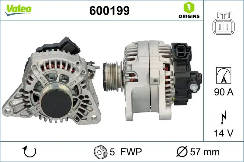 VALEO 600199 Şarj Dinamosu 373002A050