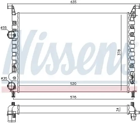 NISSENS 61684 Radyatör