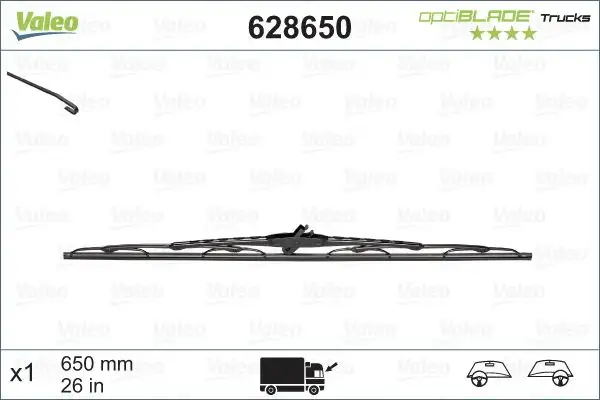 VALEO 628650 Silecek Süpürgesi (Tek)