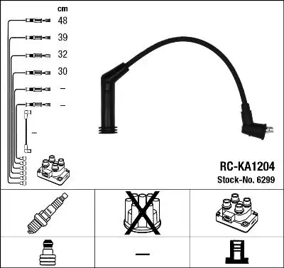 NGK 6299 (RCKA1204) Buji Kablosu