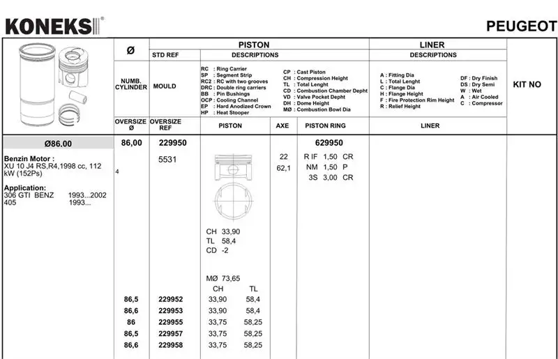 KONEKS 629953 Motor Segmanı (0.50) 4790468T
