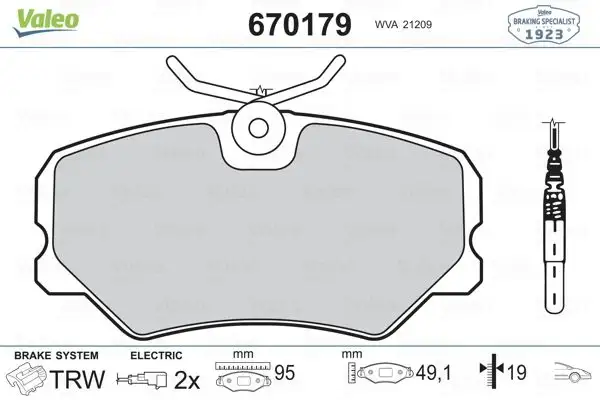 VALEO 670179 Ön Fren Balatası