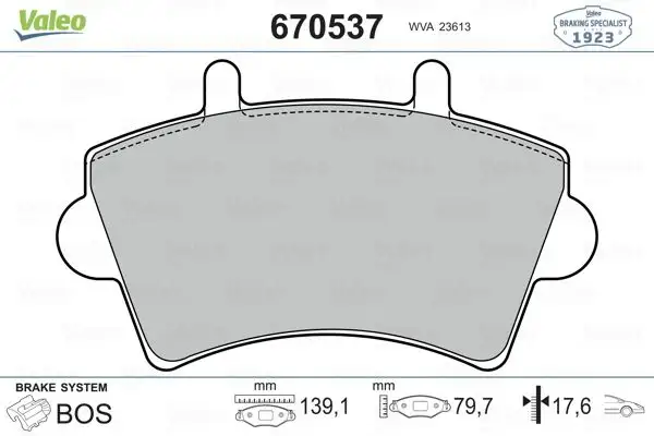VALEO 670537 Ön Fren Balatası