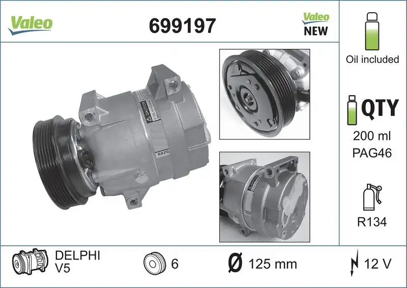 VALEO 699197 Klima Kompresörü 7701499859