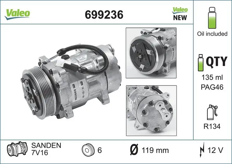 VALEO 699236 Klima Kompresörü