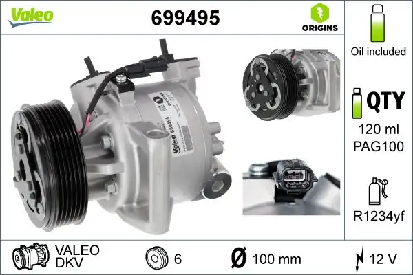VALEO 699495 Klima Kompresörü 926005154R