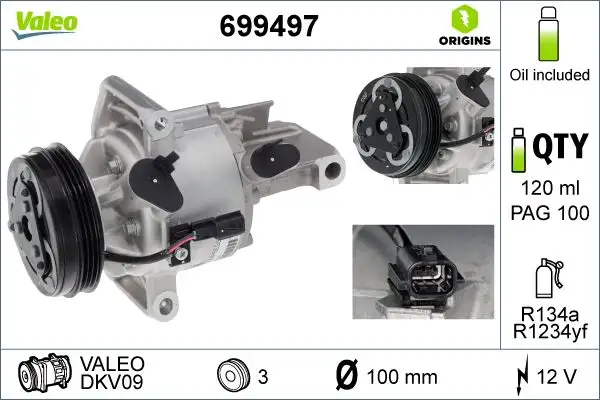 VALEO 699497 Klima Kompresörü 926000287R