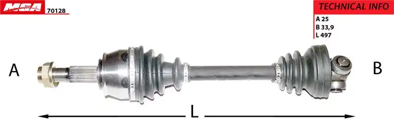 MGA 70128 Ön Aks (Sol) 46308522