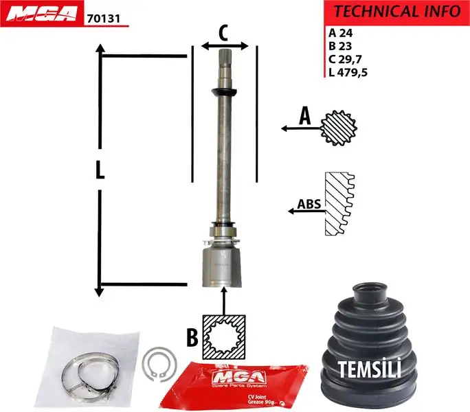 MGA 70131 Aks Kafası (Sağ İç) 55197730