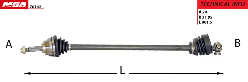MGA 70142 Ön Aks (Sağ) 7682656