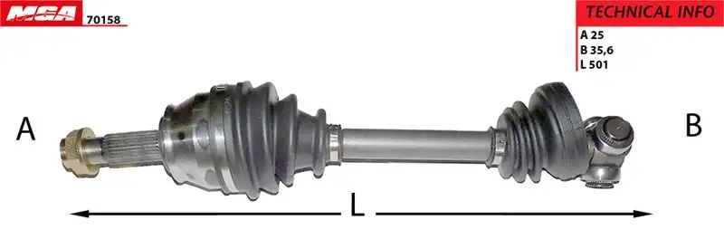 MGA 70158 Ön Aks (Sol) 51806761