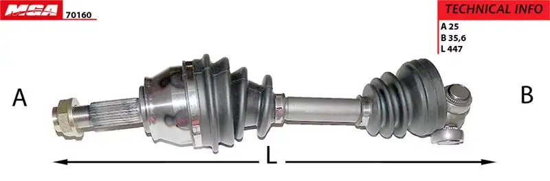MGA 70160 Ön Aks (Sol) 51816764
