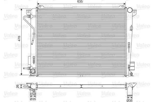 VALEO 701600 Radyatör 253103K860