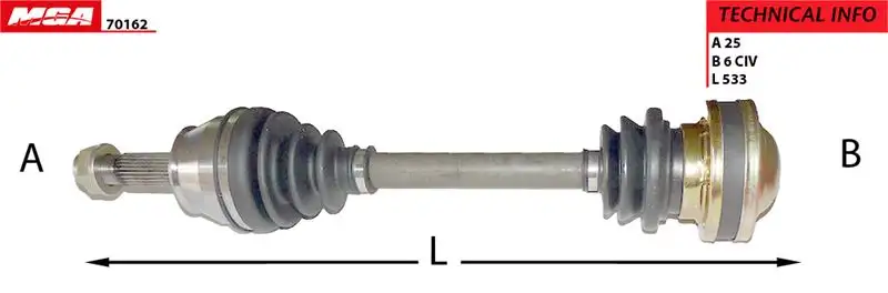 MGA 70162 Ön Aks (Sağ) 46801689