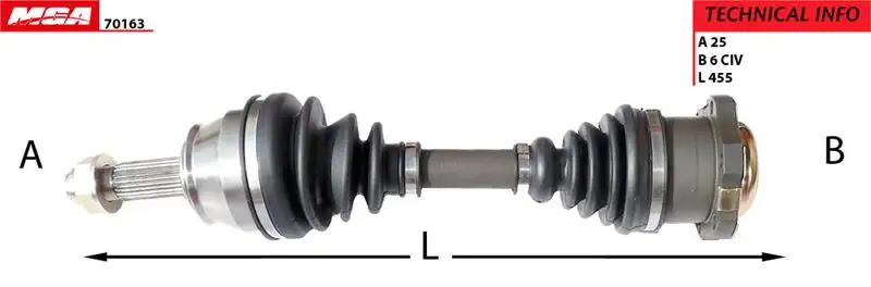 MGA 70163 Ön Aks (Sol) 46801690