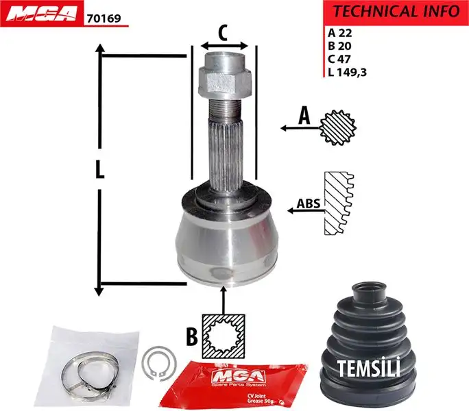 MGA 70169 Aks Kafası (Dış) 46307516