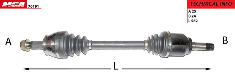 MGA 70191 Ön Aks (Sol) 51816764