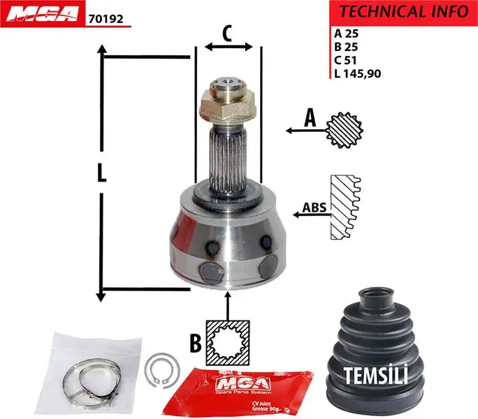 MGA 70192 Aks Kafası (Dış) 46308551